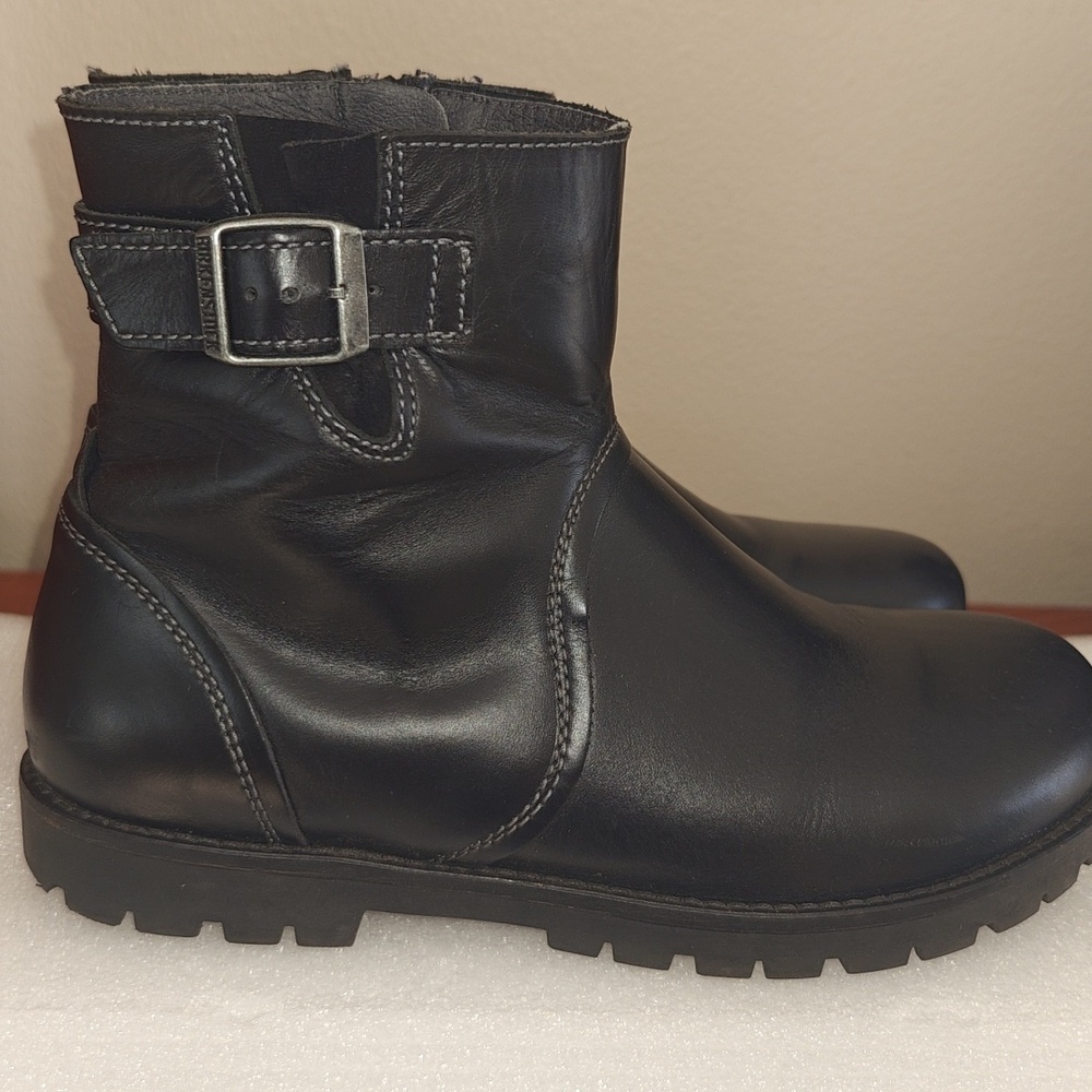 Birkenstock Black Leather Boot Size 37 - Picture 4 of 11